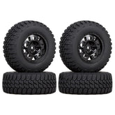 AUSTAR 1/10 4PCS Rubber Tires & Wheel Rim Set (110×44mm / 112×46mm)