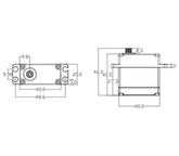 2-Pack 9IMOD DSC35MG Metal Gear HV Waterproof Digital Servo - 35KG