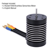 Brushless Motor 5900KV 1/10 - Rocket F540 Waterproof Sensorless