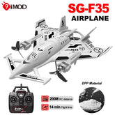 9IMOD RC Plane SG-F35 Aerobatic Fighterc 8Channels EPP Material 6-Axis Gyros 2.4G 3-Mode Flight 2 speeds Brushless Remote Control Glider