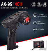1/16 1/18 1/24 Car 4 CH Transmitter +mini Receiver AX-9S