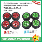 WLtoys 144001 124019 124018 Upgrade Tires Combo 4 Black Red