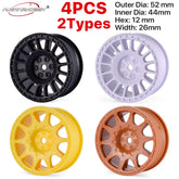 AUSTARHOBBY 1/10 Rally Car Wheel Rims - 4-Pack 12mm Hex 26mm Width