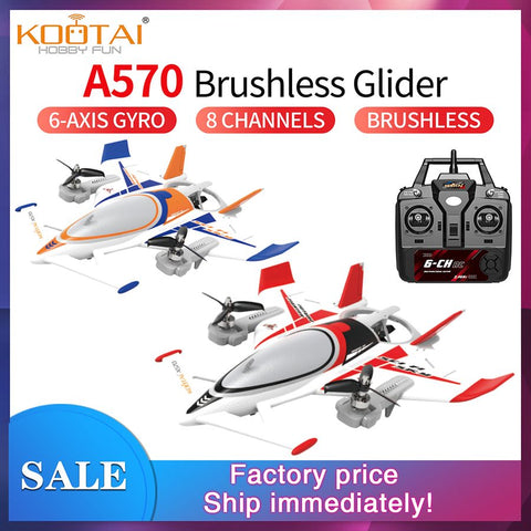 KOOTAI HOBBY FUN A570 RC Airplane 8-Channel Glider 3-axis Vector