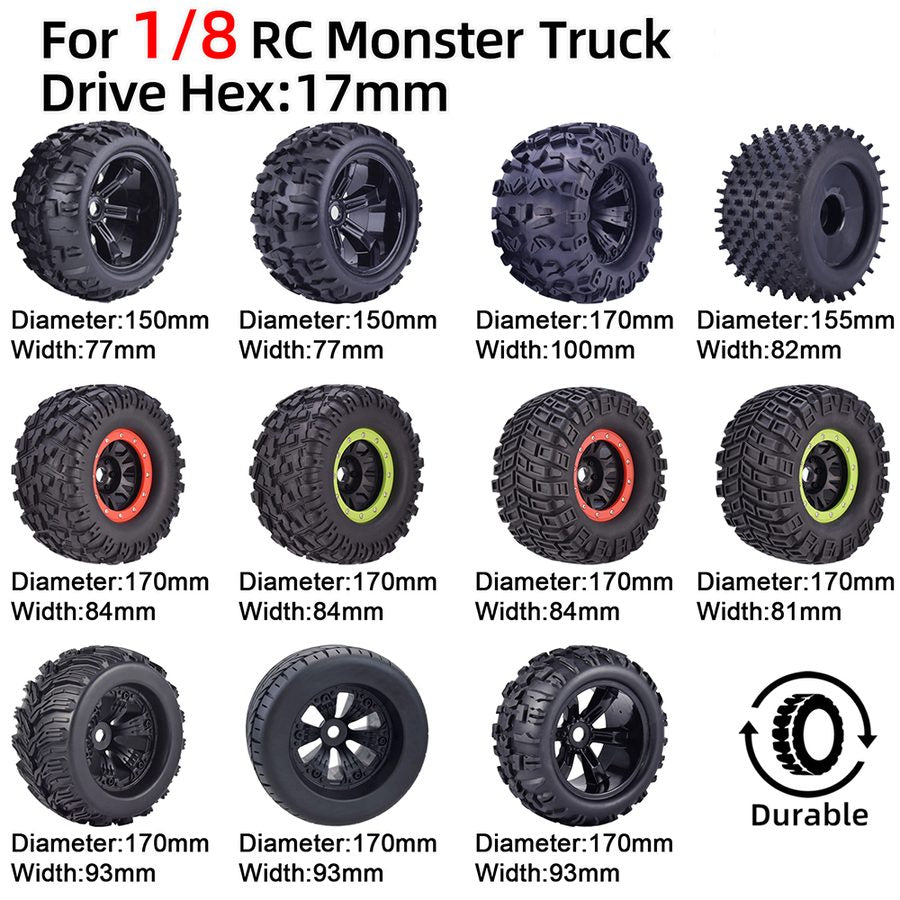 1/8 Monster Truck Car Wheels 8477