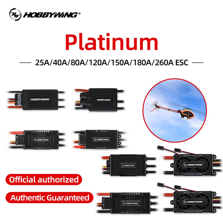 Airplane Parts HOBBYWING Platinum 25A 40A 80A 120A 150A 180A 260A