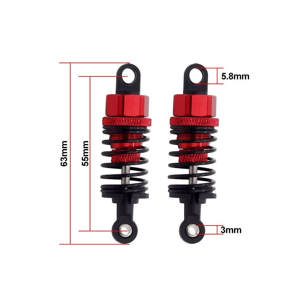 Tamiya TT01 TT02 55mm CNC Aluminum Oil Shocks (Pair)