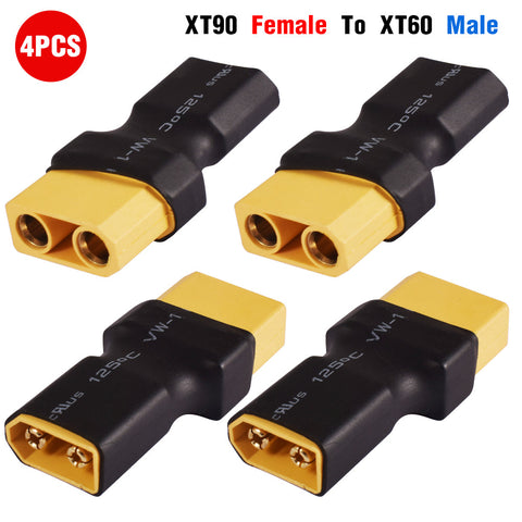 XT90 female to XT60 male (4 pcs, 4RC3720C)