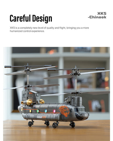 WLtoys XK Sentry 2 Chinook 2.4G Altitude Hold RC Helicopter