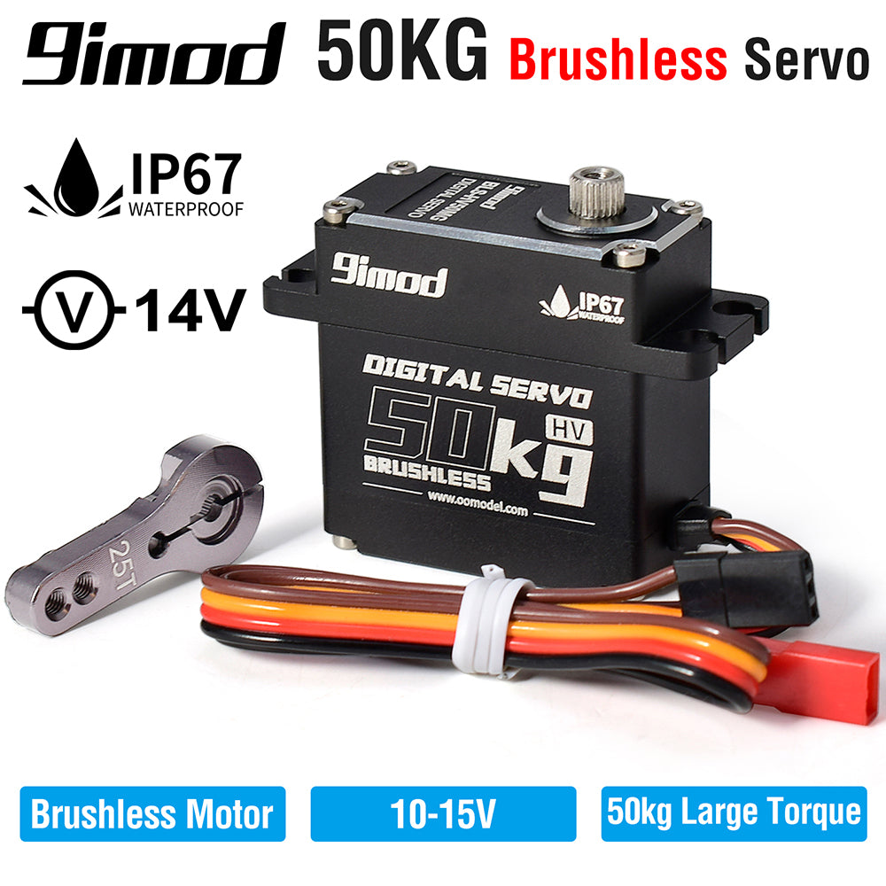 9IMOD HV50MG Metal Gear Brushless HV Waterproof Servo - 50KG, 180deg