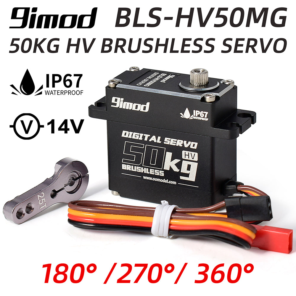 9IMOD HV50MG Metal Gear Brushless HV Waterproof Servo - 50KG, 180deg