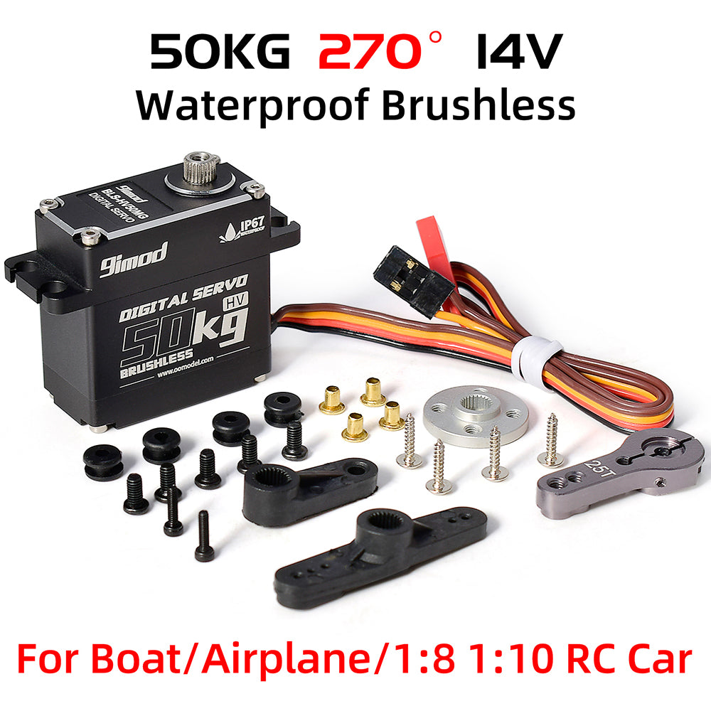 9IMOD HV50MG Metal Gear Brushless HV Waterproof Servo - 50KG, 180deg