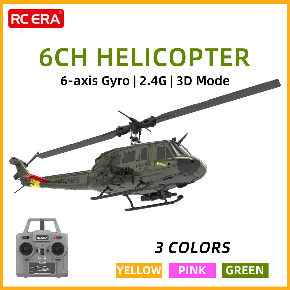 RC ERA C032 UH-1 Huey 1/48 6CH 3D Flybarless Scale Helicopter