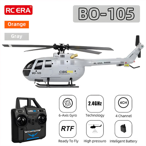 RC ERA C186 BO-105 Flybarless RC Twin-engine Helicopter with 4CH