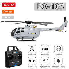 RC ERA C186 BO-105 Flybarless RC Twin-engine Helicopter with 4CH 2.4GHz Transmitter Using a 6-Axis Gyroscope