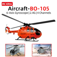 RC ERA C186 BO-105 Flybarless RC Twin-engine Helicopter with 4CH 2.4GHz Transmitter Using a 6-Axis Gyroscope