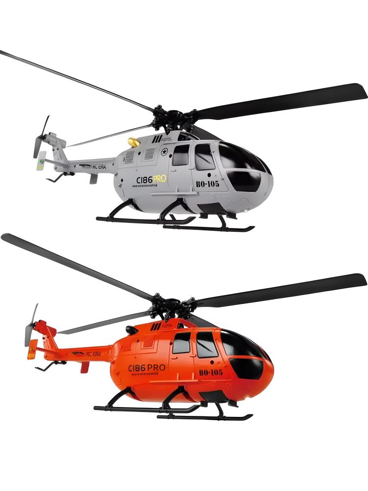 RC ERA C186 BO-105 Flybarless RC Twin-engine Helicopter with 4CH 2.4GHz Transmitter Using a 6-Axis Gyroscope