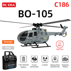 RC ERA C186 BO-105 Flybarless RC Twin-engine Helicopter with 4CH 2.4GHz Transmitter Using a 6-Axis Gyroscope