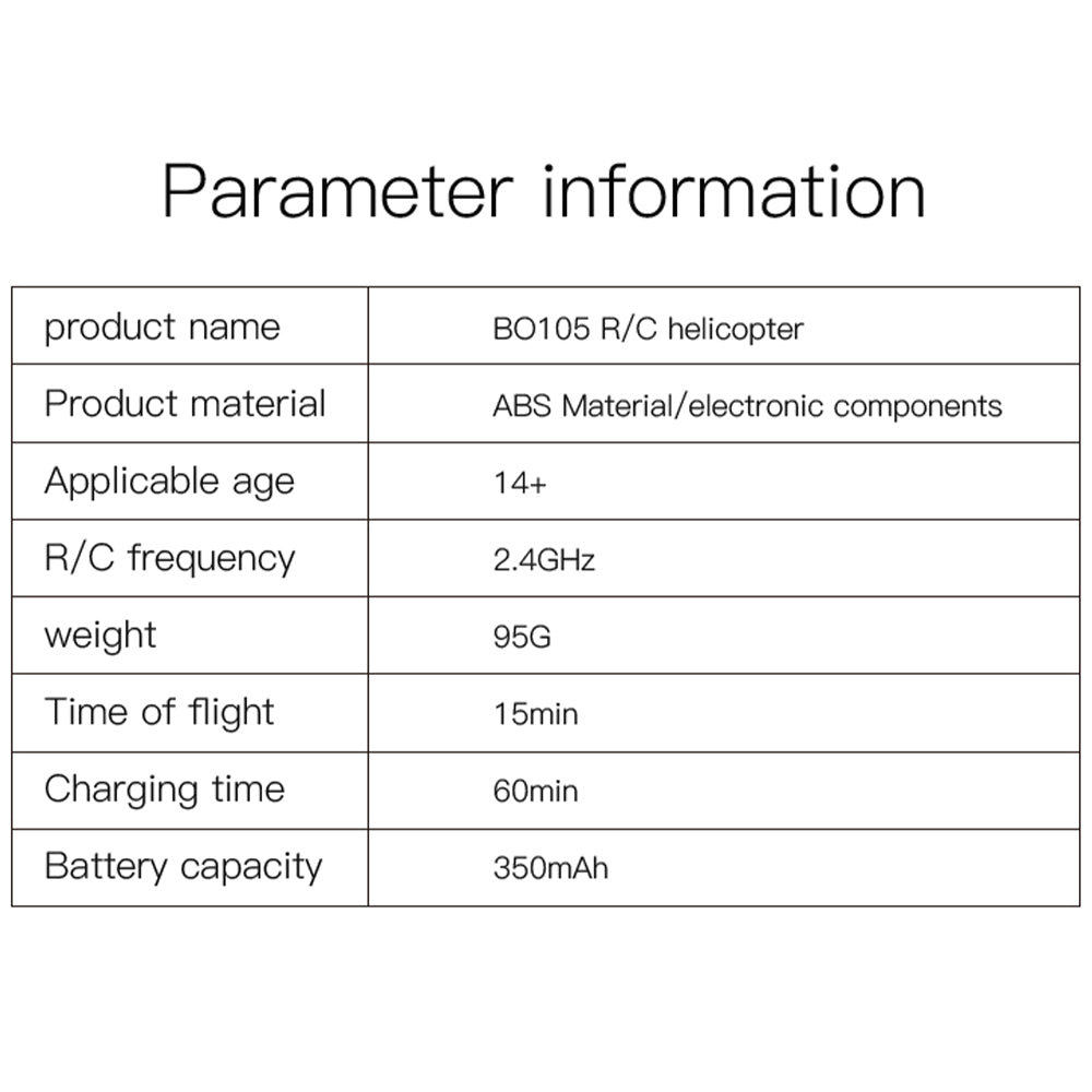 RC ERA C186 BO-105 Flybarless RC Twin-engine Helicopter with 4CH 2.4GHz Transmitter Using a 6-Axis Gyroscope