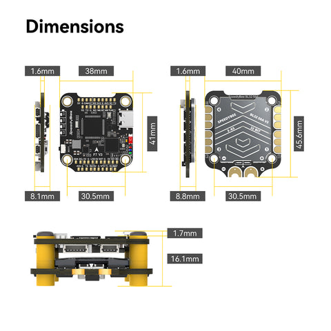 SpeedyBee F7 V3 Flight Controller - ICM42688 Gyro 128MB Blackbox