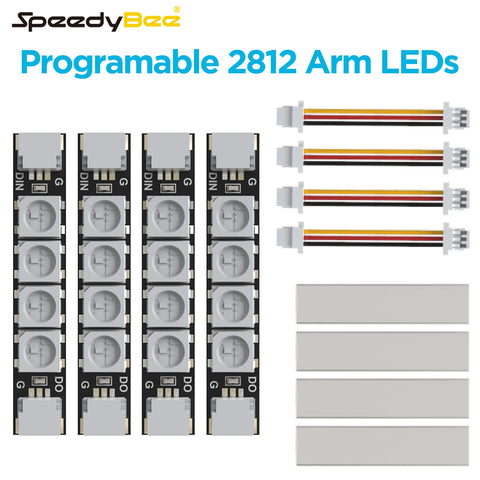 SpeedyBee WS2812 LED Arm Light Strips for FPV Drone (4 PCS)