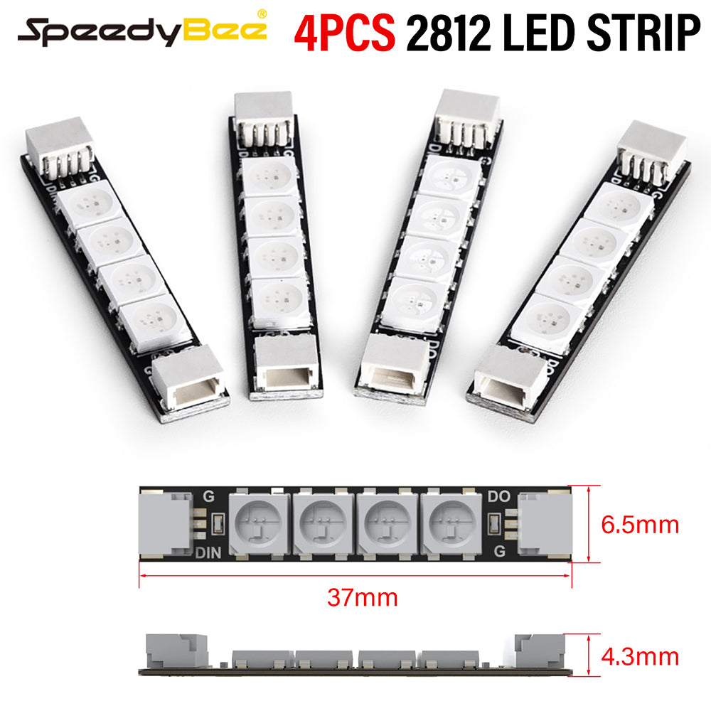 SpeedyBee WS2812 LED Arm Light Strips for FPV Drone (4 PCS)