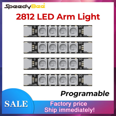 SpeedyBee WS2812 LED Arm Light Strips for FPV Drone (4 PCS)
