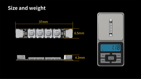 SpeedyBee WS2812 LED Arm Light Strips for FPV Drone (4 PCS)
