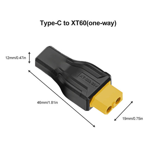 9IMOD XT60 to Type-C / 5.5x2.1 Adapter Plug for ESC Charger