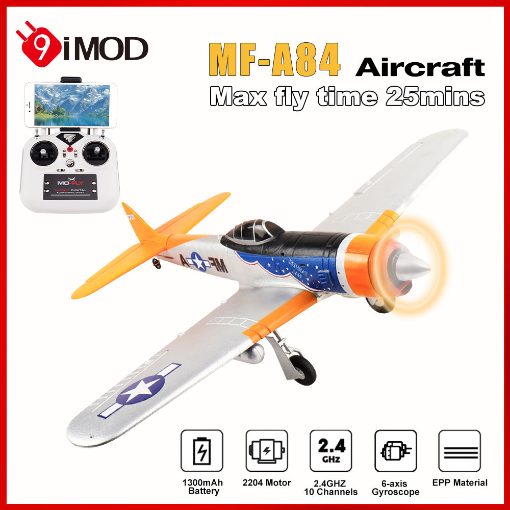 9IMOD MF-A84 aircraft, with 10 CH Transmitter, 6-Axis Gyroscope, 1300mAh Flight over 25 minutes
