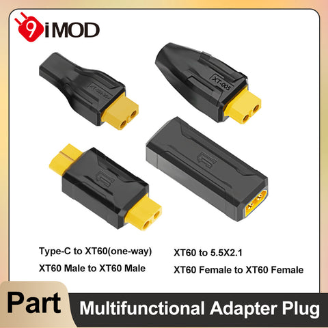9IMOD XT60 to Type-C / 5.5x2.1 Adapter Plug for ESC Charger