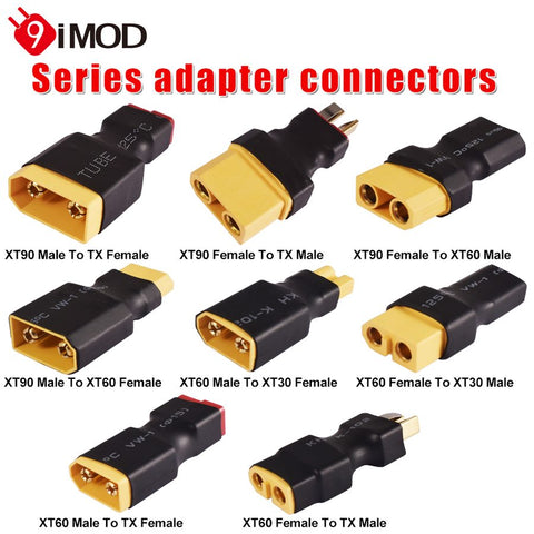 9IMOD 2/4Pcs XT90 XT60 XT30 Connector Plug Adapter for ESC