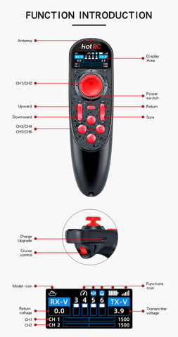 HOTRC CT-6A CT-8A DS600 Transmitter with Receiver