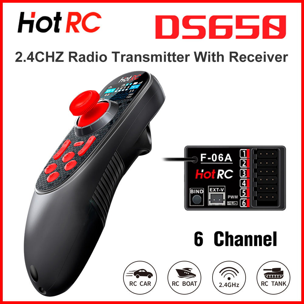 HOTRC CT-6A CT-8A DS600 Transmitter with Receiver