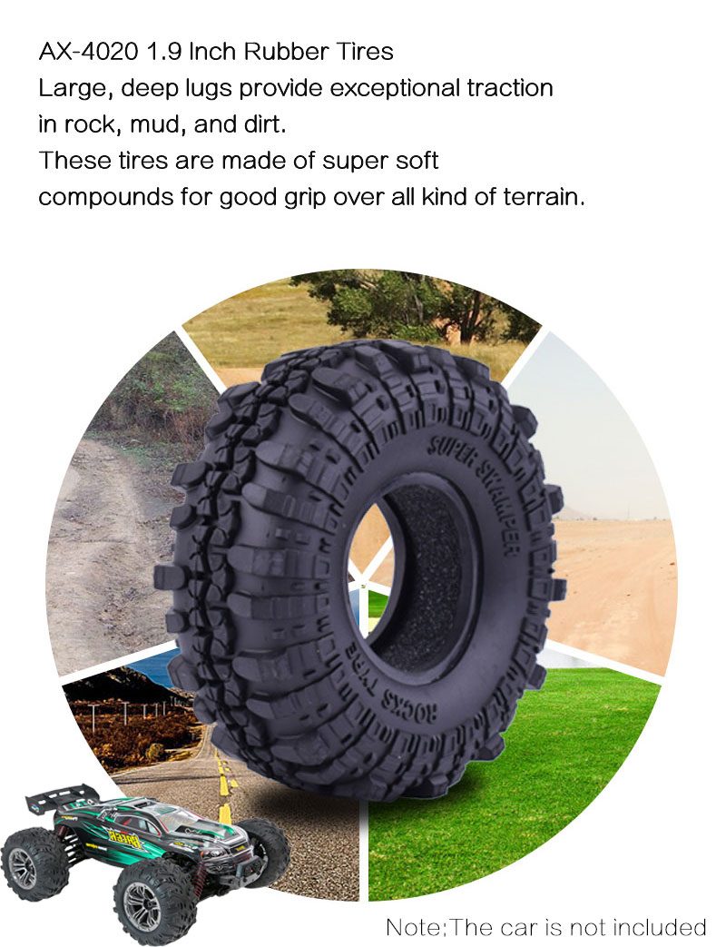 AX-4020 1.9 inch Crawler Tires Black 4