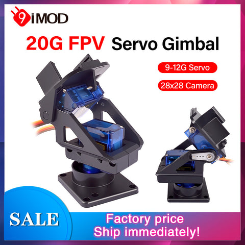 FPV Pan-Tilt Camera Mount with 2x SG90 9G Micro Servos