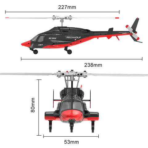 RC ERA A61 Airwolf Helicopter 4 Channels Optical Flow Positioning