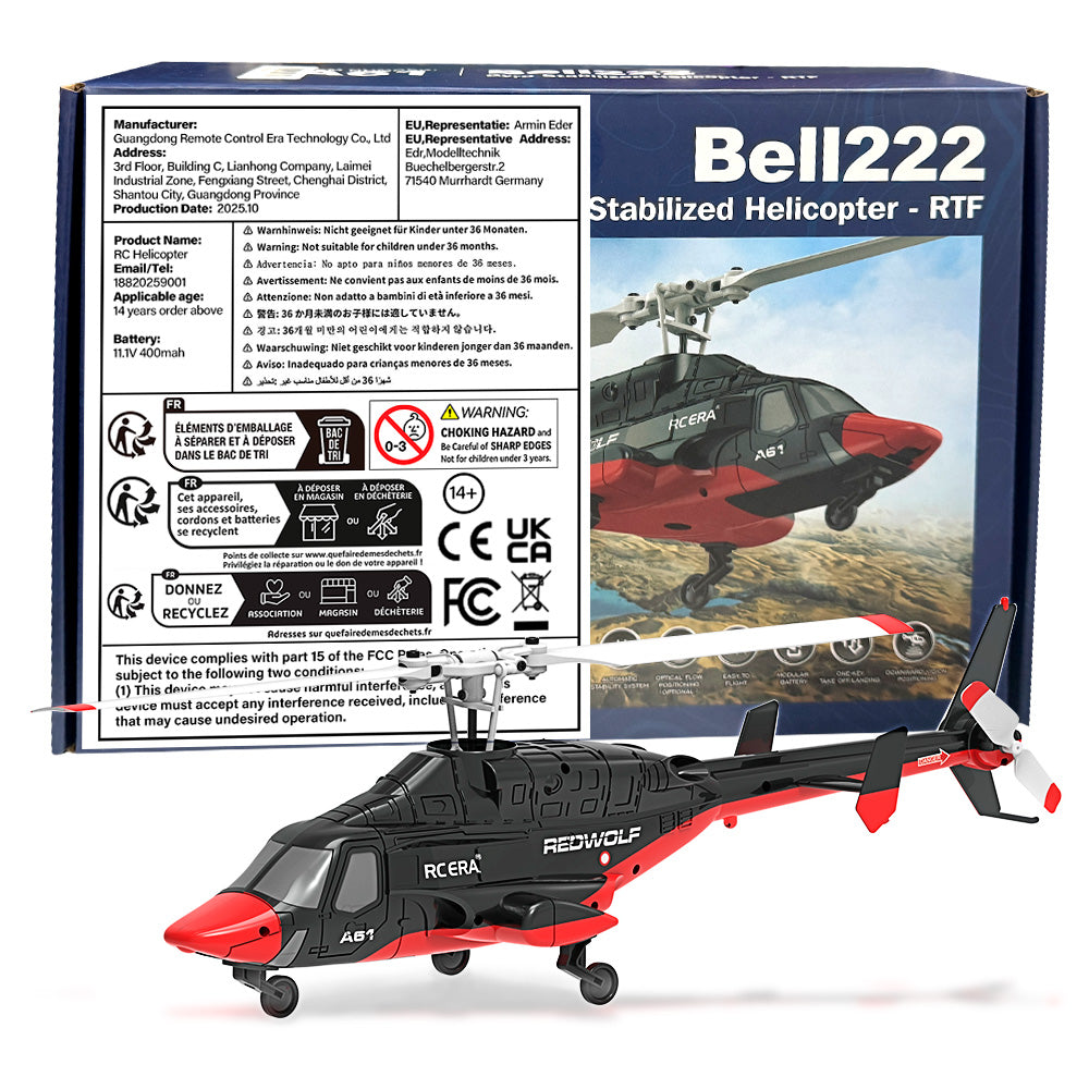 RC ERA A61 Airwolf Helicopter 4 Channels Optical Flow Positioning