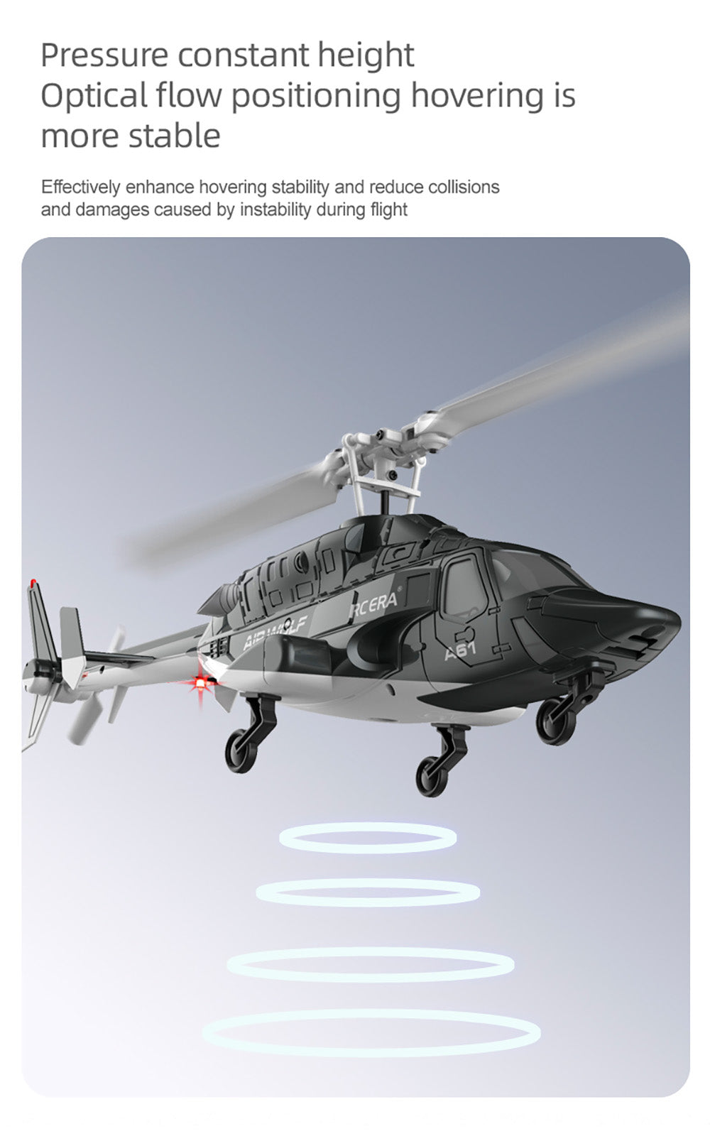 RC ERA A61 Airwolf Helicopter 4 Channels Optical Flow Positioning