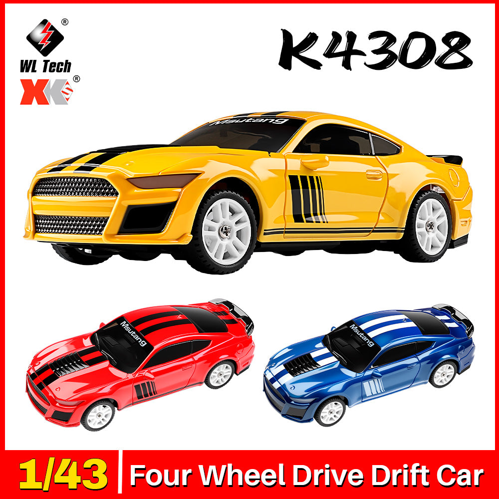 WLTOYS K4308 Drift Car 1/43 Four Wheel Drive 14KM/H Racing/Drifting Tire With Auxiliary Gyroscope 40M Electric Remote