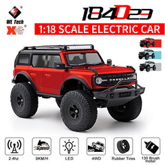 Wltoys 184023 RC Car 9km/h Four-wheel Drive 1/18 Off-Road Car CCS Cruise Control Rubber Tires Remote Control Climbing