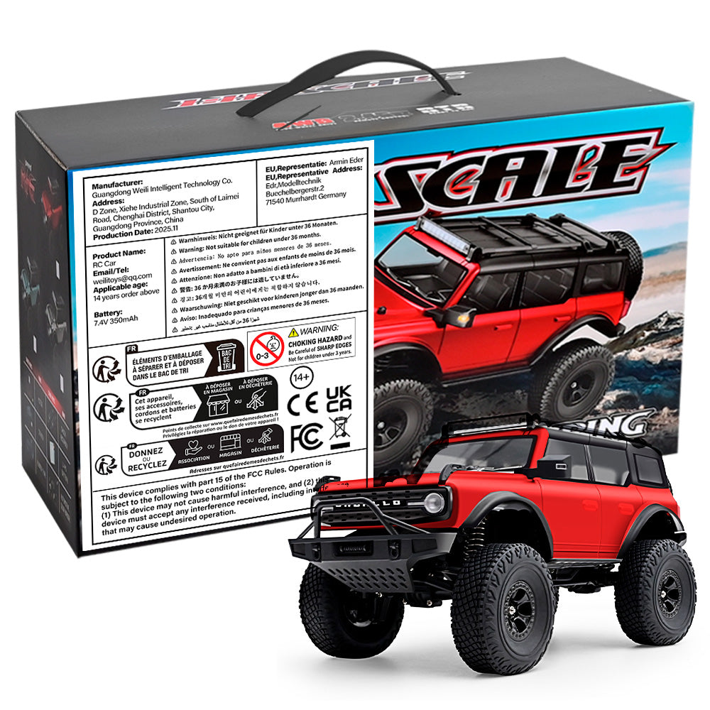 Wltoys 184023 RC Car 9km/h Four-wheel Drive 1/18 Off-Road Car CCS Cruise Control Rubber Tires Remote Control Climbing