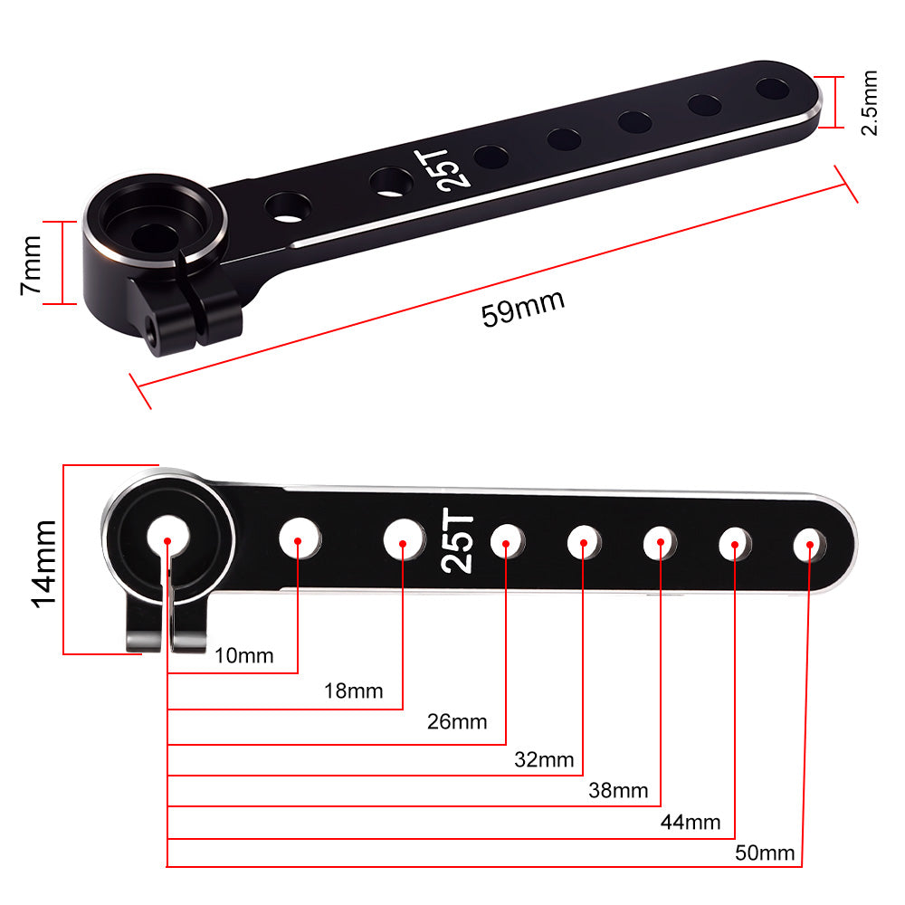 9IMOD Servo Horn 59mm Metal Teeth Extension Steering