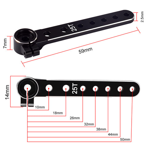 9IMOD Servo Horn 59mm Metal Teeth Extension Steering