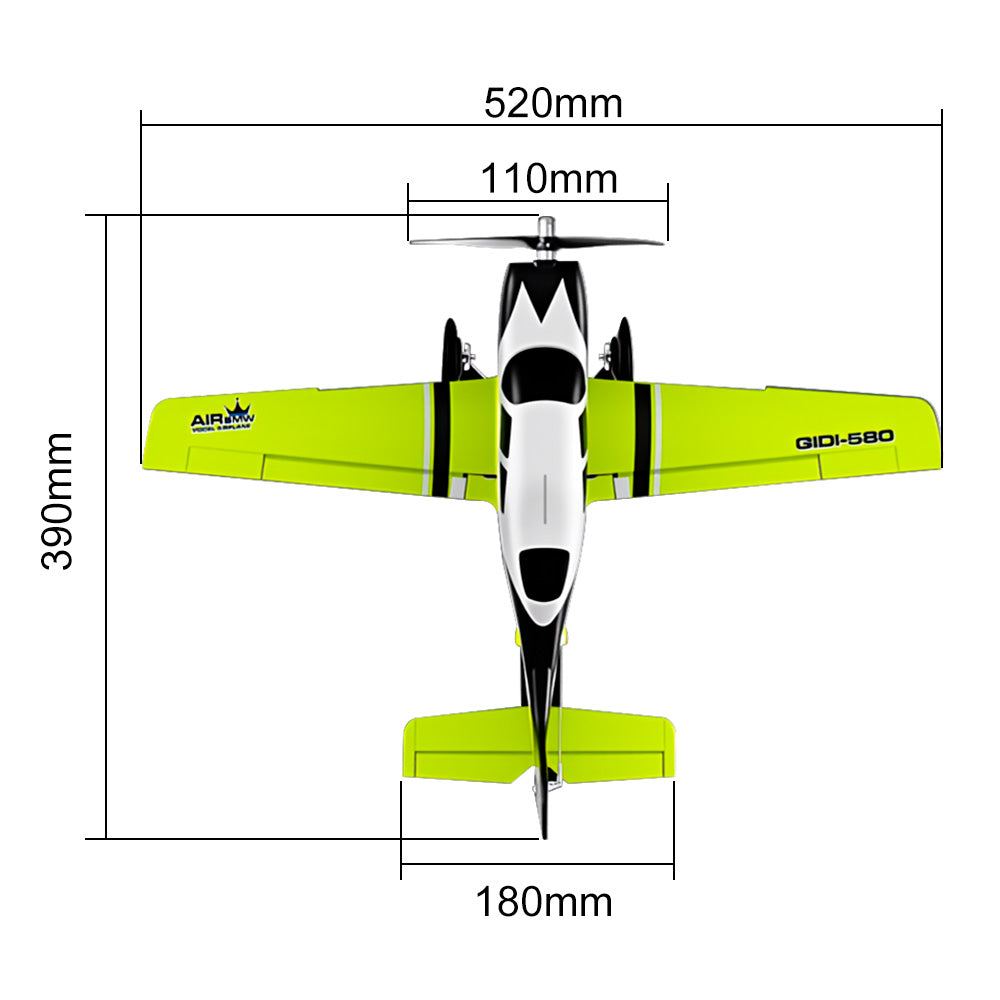 9IMOD 580 SR22 RTF Aircraft with 6 Channel Remote Control Transmitter, 1000mAh Battery, 30 Minutes Flight Time