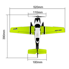 9IMOD 580 SR22 RTF Aircraft with 6 Channel Remote Control Transmitter, 1000mAh Battery, 30 Minutes Flight Time