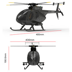 YUXIANG F119S MD500 9 Channel GPS Helicopter 1/16 Optical Flow +LiDAR TOF/Altitude Hold Dual Brushless 6-Axis Gyro 350m 18Min Fight Remote Control Airplane