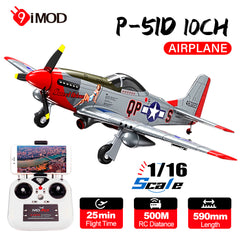 9IMOD P-51D 1/16 10 CH Brushless Plane, EPP with HD Camera