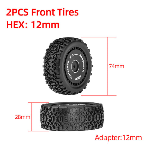 ZD Racing BX-12 1/12 RC Car Wheels & Tires