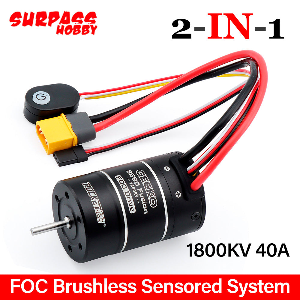 SURPASS HOBBY 3660 FOC- Sensored Brushless All-in-One 1800KV+40A ESC